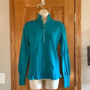 Eddie Bauer Women’s M Teal Quarter Zip Sweater